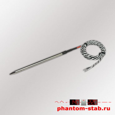 Цифровой датчик DS18B20 в игле 120 мм с термостойким проводом Цифровой датчик DS18B20 в игле 120 мм с термостойким проводом